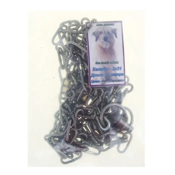 Цепь для привязи собак, 3 м, калибр 3&times;21 мм, черная