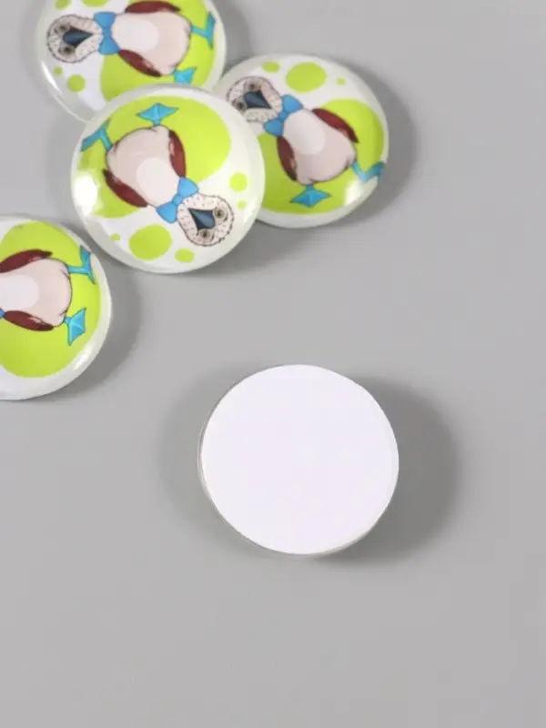 Кабошон стекло для творчества Кабошон стекло для творчества "Круг. Олуша" 3х3 см