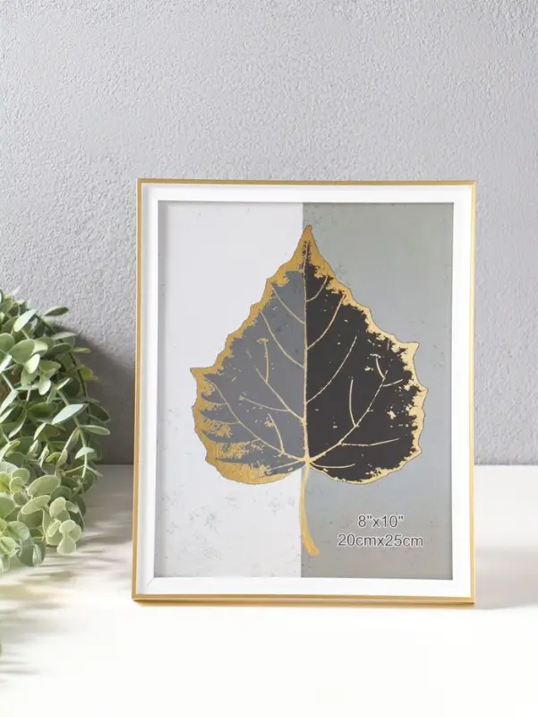 Фоторамка пластик 20х25 см "Современная классика" золото и белый 26х20,8х1,5 см