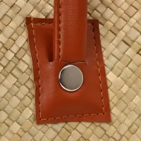 Сумка плетёная на молнии из пандана, 35&times;12&times;40 см, светло-коричневая