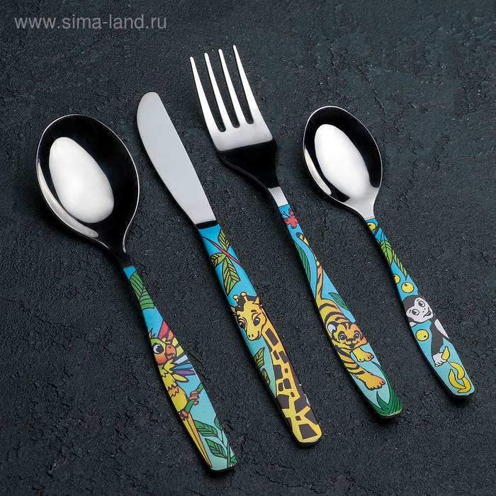 Набор 4-х предметный «Джунгли», (М43), с деколью в картонной коробке с прозрачной крышкой Набор 4-х предметный «Джунгли», (М43), с деколью в картонной коробке с прозрачной крышкой