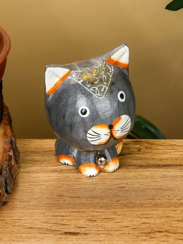 Сувенир «Котик», 8×7×10 см, дерево, серый Сувенир «Котик», 8×7×10 см, дерево, серый