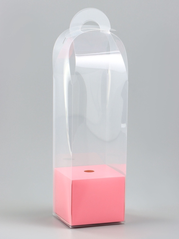 Коробка для мини букетов 28 х 8 х 8 см, розовый