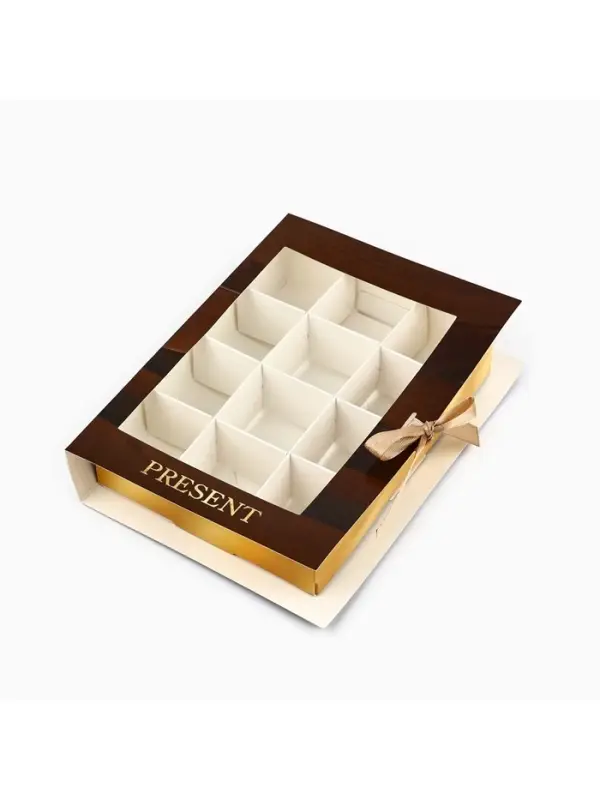 Коробка под 12 конфет с ячейками &laquo;Дерево&raquo; 18.5&times;13.5&times;3.5 см