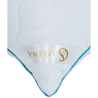 Подушка 50х70 стеганная (микрофибра/лебяжий пух), белый