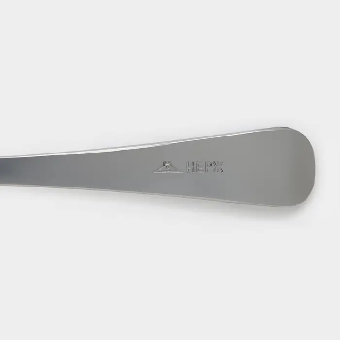 Ложка чайная &laquo;Росинка&raquo;, длина 13.7 см, толщина 1.8 мм, цвет серебряный