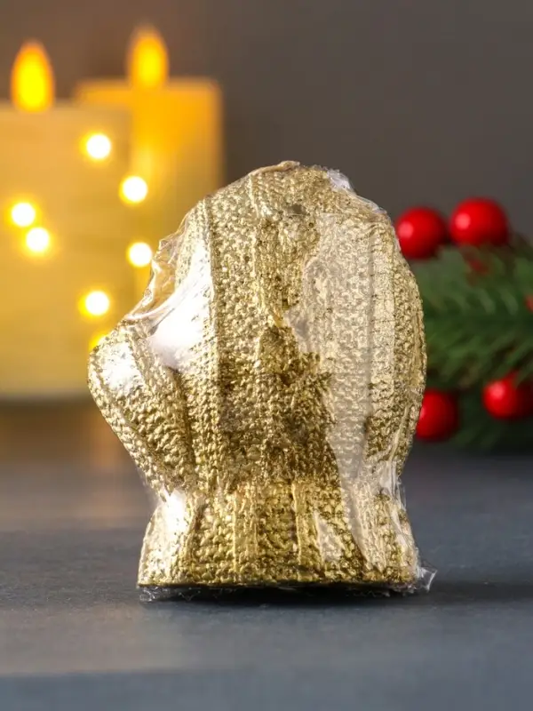 Свеча декоративная &laquo;Варежка&raquo;, лак золото