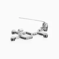 Брошь &laquo;Молекула&raquo;, цвет серебро