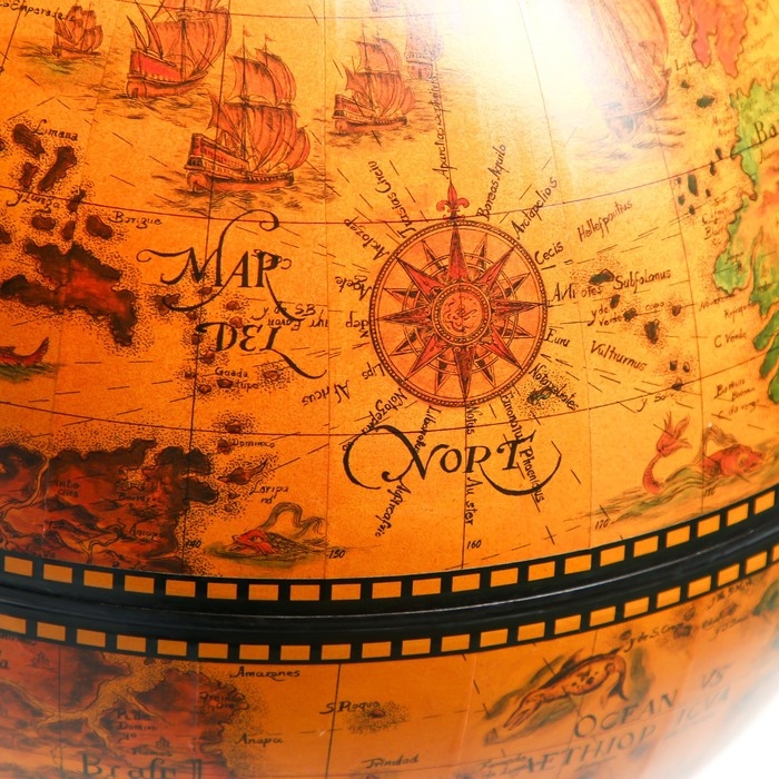 Глобус бар декоративный Глобус бар декоративный "Путешествие на край земли" 48х33х38 см