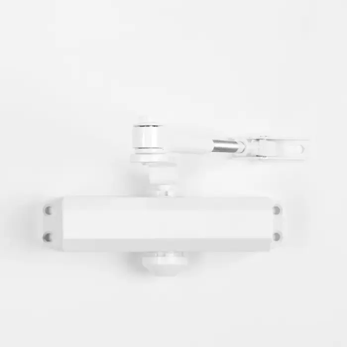 Доводчик дверной ТУНДРА d=60WW, до 60 кг, белый