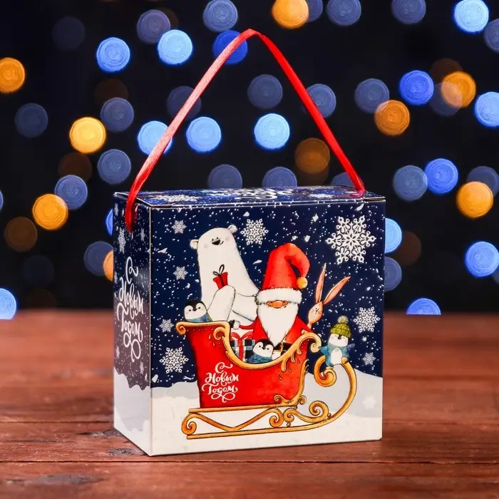Подарочная коробка «Новогоднее путешествие», 11×6×11 см