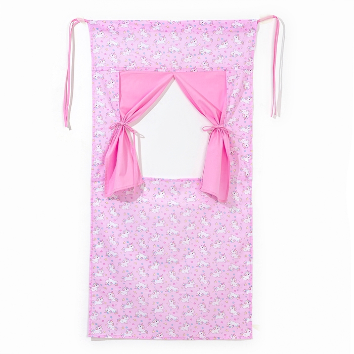 Ширма для кукольного театра «Единорожки на розовом», текстиль, р. 120 × 60 см Ширма для кукольного театра «Единорожки на розовом», текстиль, р. 120 × 60 см