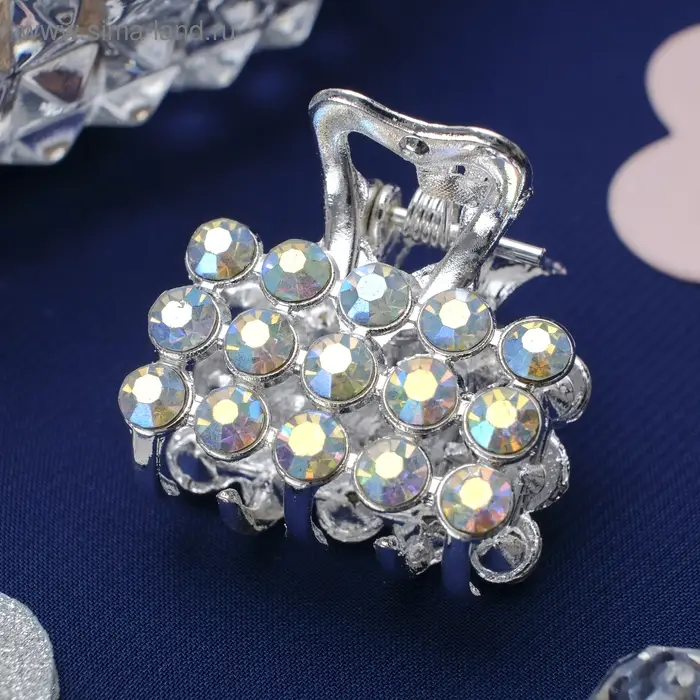 Крабик для волос «Классик», 2.5 см, серебро Крабик для волос «Классик», 2.5 см, серебро