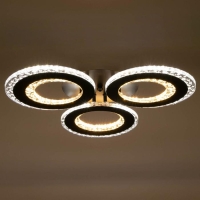 Люстра с ПДУ 1097/3BK LED 114Вт диммер черный 46х46х8 см BayerLux