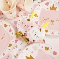 Карнавальные язычки гудки "Котенок Принцесса" 11 см, 6 шт. в упак.