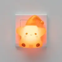 Ночник RISALUX &laquo;Звёздочка в колпаке&raquo;, LED, 1 Вт, 6.5&times;8&times;8.5 см, оранжевый