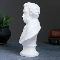 Бюст &laquo;Пушкин&raquo;, фигурка гипс, большой белый, 15&times;21&times;9 см