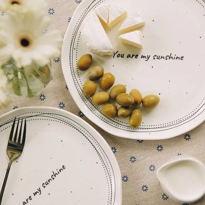 Тарелки SL Home &laquo;Милый дом&raquo;, d=27 см, набор 2 шт., фарфор, белые