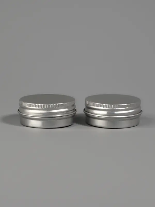 Баночка для хранения, 15 мл, d=4.1&times;2 см, серебристая