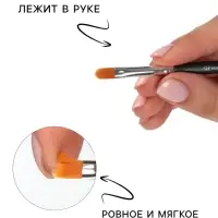 Кисть для макияжа &laquo;Премиум&raquo;, для жидких и кремовых текстур, 15.8 см, чёрная