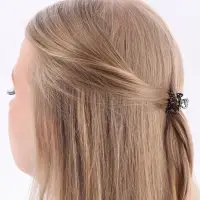 Крабик для волос &laquo;Серый блеск&raquo;, 2.5 см, серебристый