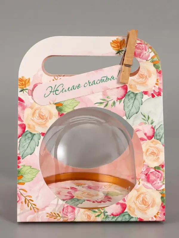 Коробка подарочная с куполом &laquo;Букет&raquo;, 11.5&times;12&times;15.5 см