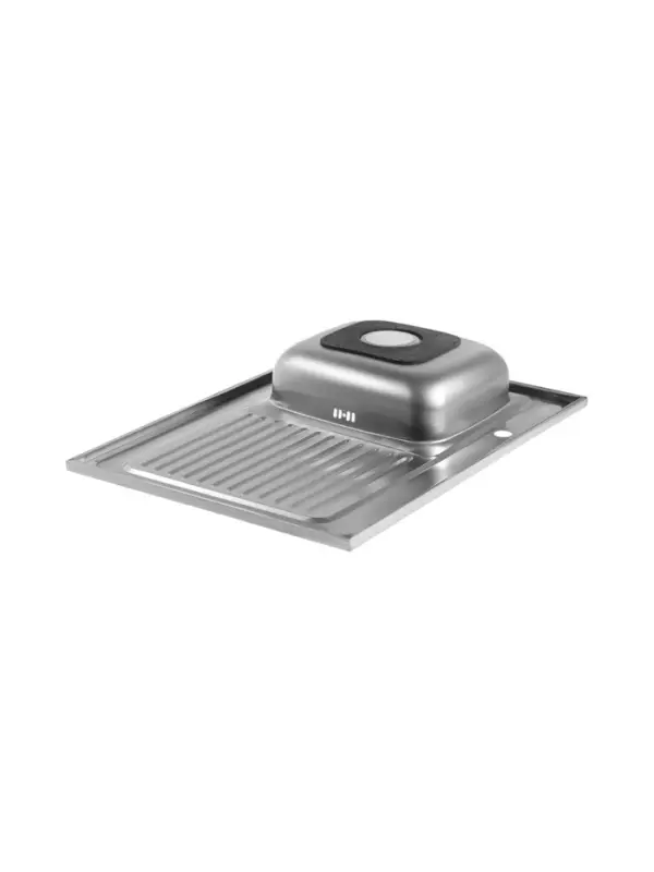 Мойка кухонная ZEIN, накладная, правая, 0.4 мм, 80&times;60&times;16 см, 3 1/2&rsquo;&rsquo;, с сифоном