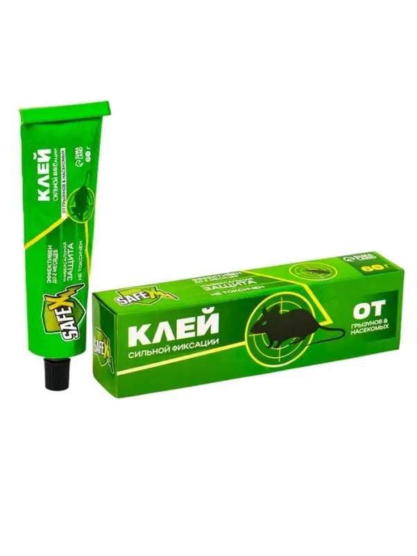 Клей от грызунов и насекомых SAFEX, туба 60 г