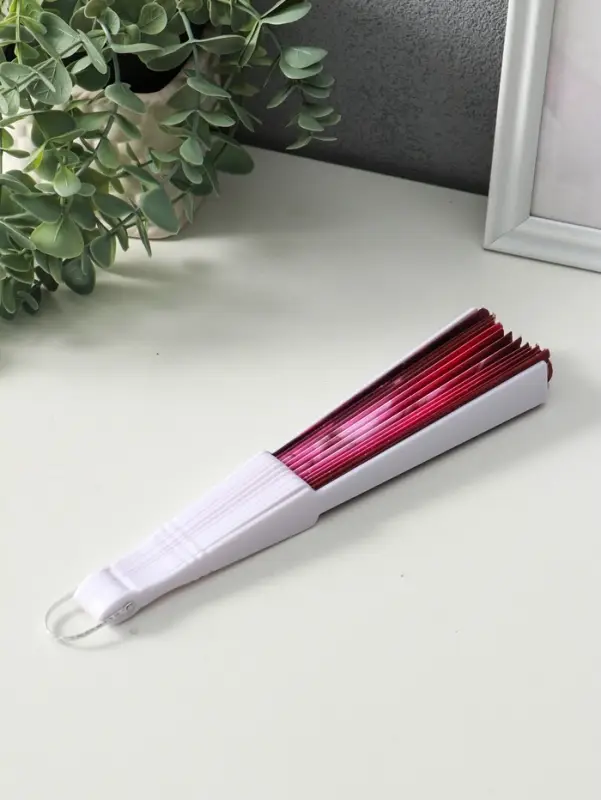 Веер пластик, текстиль Веер пластик, текстиль "Олени" МИКС широкие лопасти 23 см