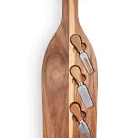 Набор для подачи сыра Magistro Bottle, 3 ножа, 48&times;17&times;1.5 см, акация