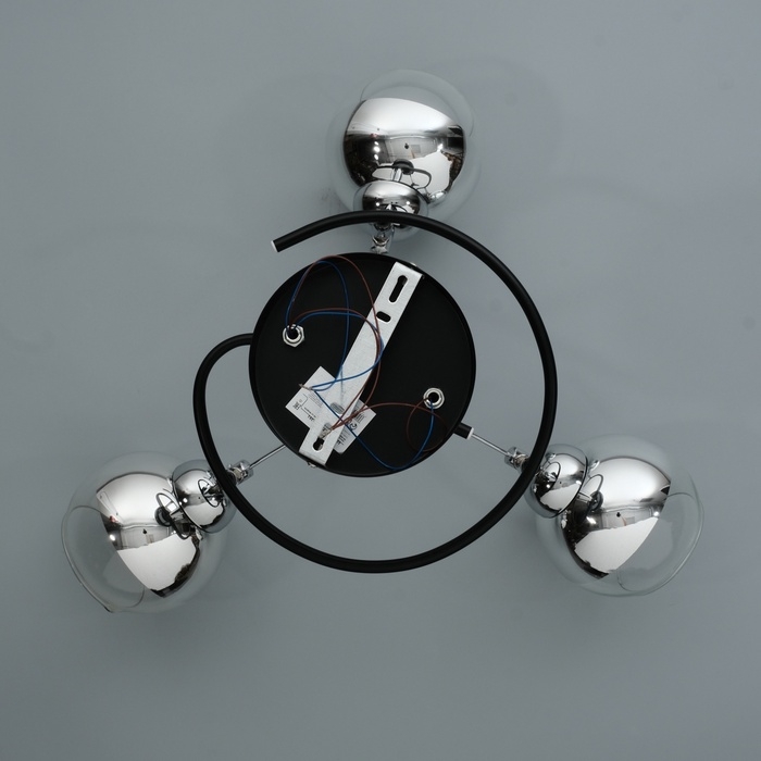 Люстра Люстра "Редо" 3хЕ27 40Вт черно-хромовый 45х45х28 см