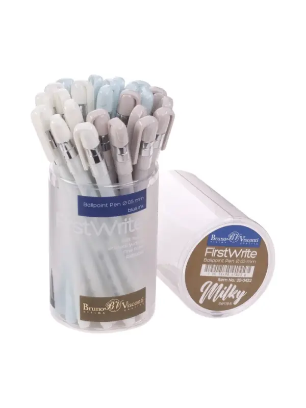 Ручка шариковая BrunoVisconti FirstWrite.Milky 0.5 мм стержень синий, МИКС Ручка шариковая BrunoVisconti FirstWrite.Milky 0.5 мм стержень синий, МИКС