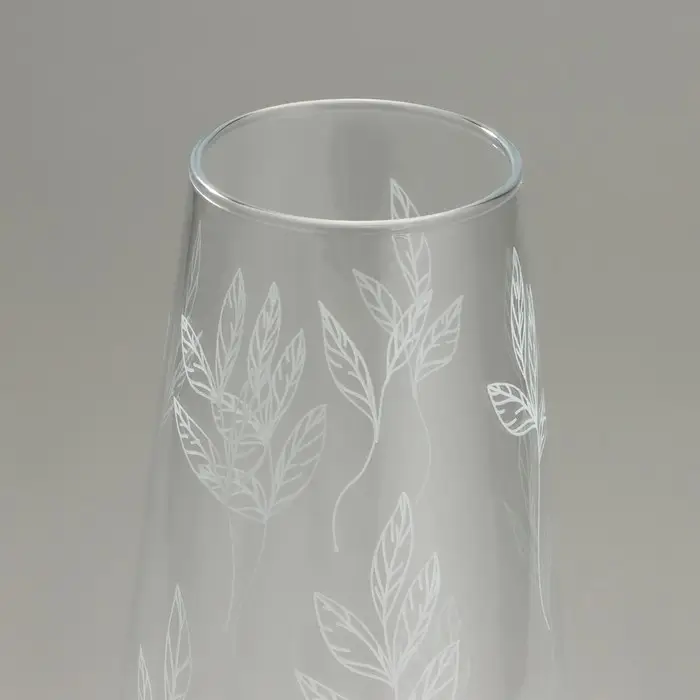 Ваза для цветов &laquo;Ботаника&raquo; стеклянная, прозрачная, 26 см, 1.7 л.