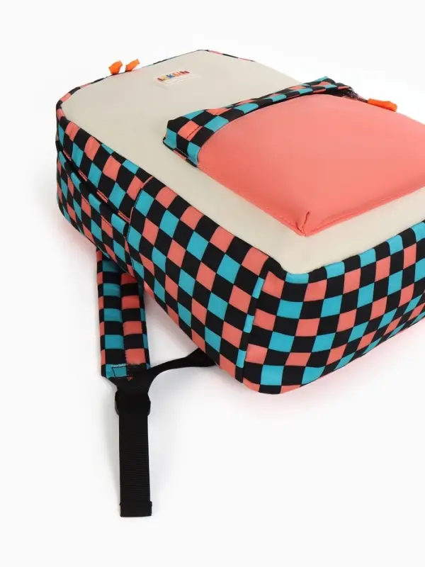 Рюкзак школьный на молнии, с карманами, размер 30&times;14&times;42 см, белый/розовый