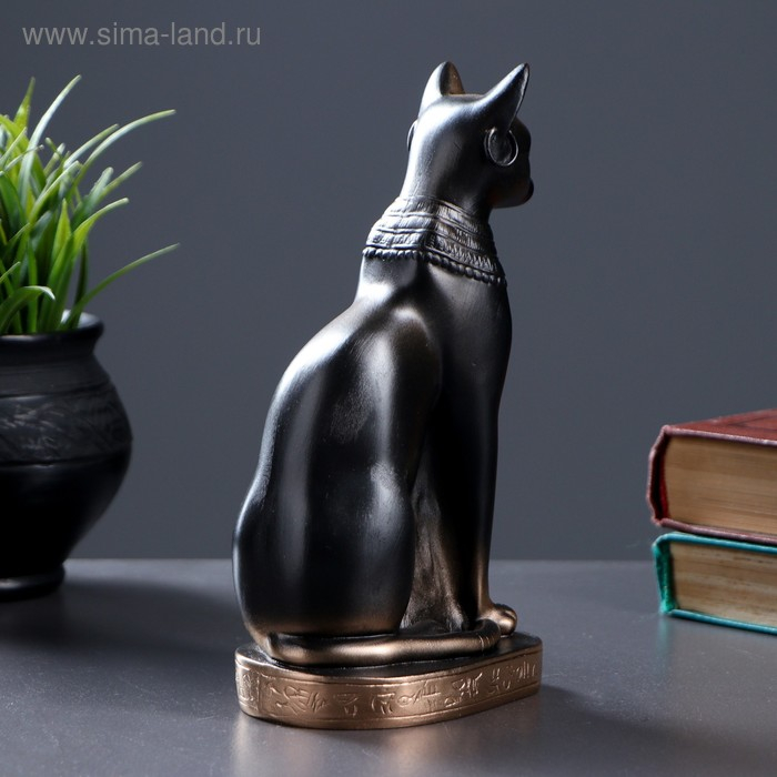 Фигура Фигура "Кошка египетская" бронза, 11х20х7см