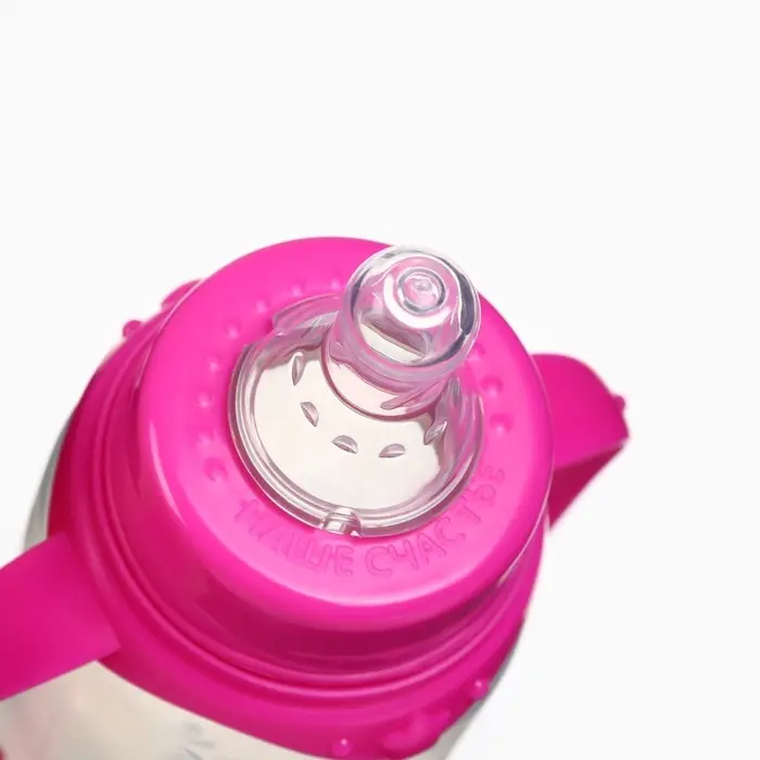 Бутылочка для кормления M&B &laquo;Принцесса&raquo;, классическое горло, от 3 мес., 250 мл., с ручками, розовый