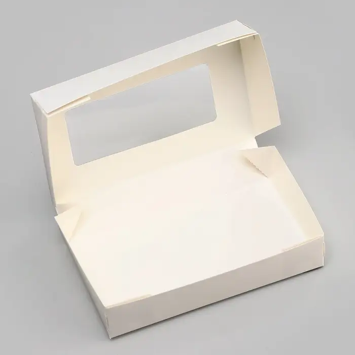 Контейнер навынос, с окном, белый, 20&times;12&times;4 см