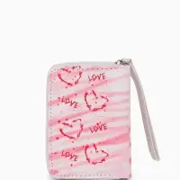 Кошелёк на молнии, 12&times;1.5&times;9 см, с принтом, розовый