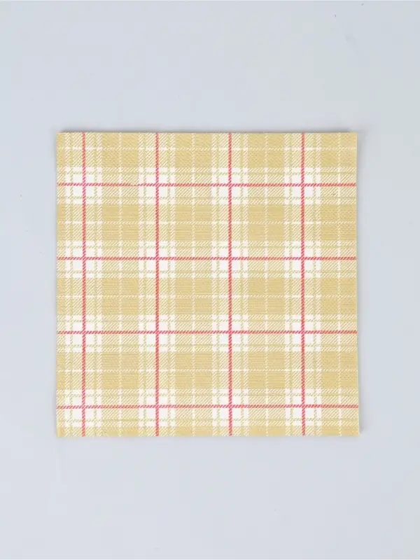 Салфетки бумажные Home Collection &laquo;Золотая клетка&raquo;, 3 слоя, 33&times;33, 20 шт.