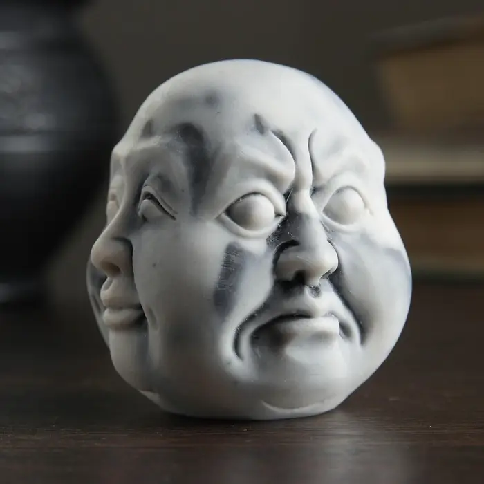 Фигурка &laquo;Многоликий Будда&raquo;, мраморная крошка, 6 см