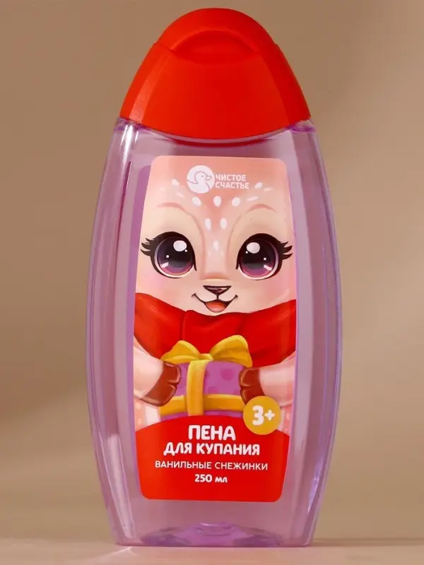 Подарочный набор детский &laquo;Оленёнок&raquo;, пена для купания 250 мл, расчёска и резинки для волос, Чистое счастье