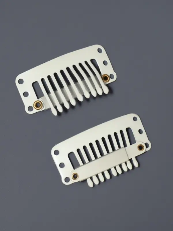 Зажимы для наращивания волос, набор - 4 шт., 3.2 (±1) см, бежевые