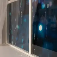 Гирлянда &laquo;Занавес&raquo; 1.6&times;1.6 м, роса, IP20, серебристая нить, 160 LED, свечение мульти, 8 режимов, 220 В