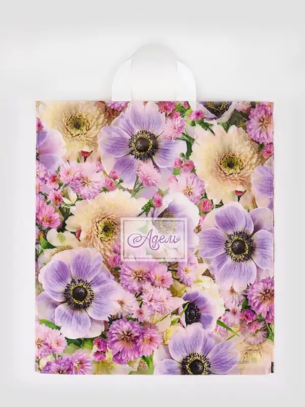 Пакет подарочный &laquo;Адель&raquo;, полиэтиленовый с петлевой ручкой, 38&times;42 см, 40 мкм