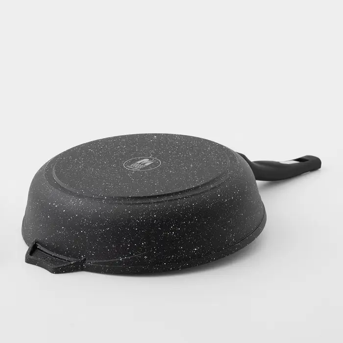Сковорода Мечта &laquo;Гранит Black&raquo; Induction Pro, d=26 см, h=6 см, пластиковая ручка, антипригарное покрытие, индукция, литой алюминий, чёрная
