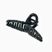 Крабик для волос &laquo;Кэрол&raquo;, петелька, 11&times;4 см, чёрный