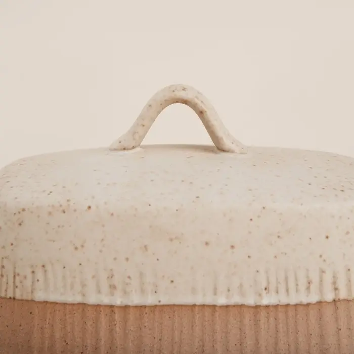 Маслёнка SL Home &laquo;Виенто&raquo;, 18.5&times;13&times;10.5 см, керамика, бежевая