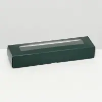 Коробка для 5 конфет, зелёный, 22×5.5×3.5 см