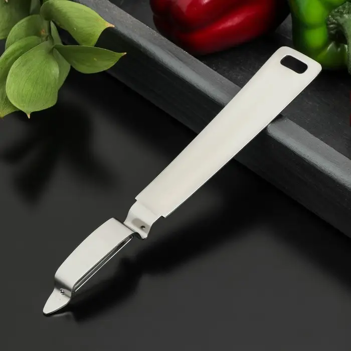 Овощечистка вертикальная Доляна Zero, нержавеющая сталь, цвет серебряный Овощечистка вертикальная Доляна Zero, нержавеющая сталь, цвет серебряный