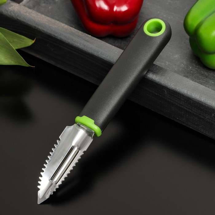 Рыбочистка Доляна Lime, 19×2,5 см, цвет чёрно-зелёный Рыбочистка Доляна Lime, 19×2,5 см, цвет чёрно-зелёный